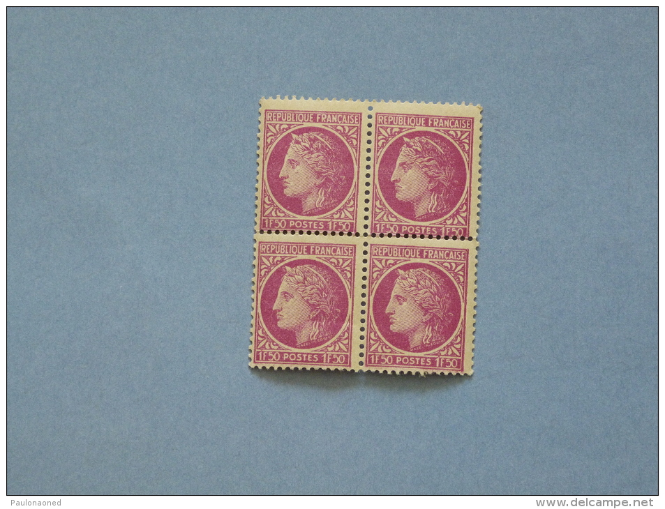 BLOC DE 4     FRANCE CERES   A  1F50 - 1945-47 Ceres De Mazelin