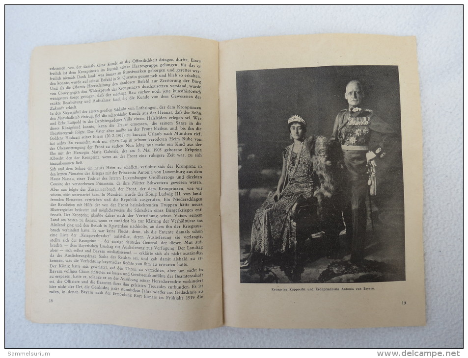 Weiß-blaue Hefte Folge 4 "Kronprinz Rupprecht" Von Erwein Frhr. Von Aretin Von 1948 - Politik & Zeitgeschichte
