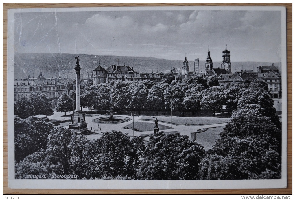 Stuttgart 1939, Schloßplatz, German Reich: Das Deutsche Rote Kreuz Immer Bereit. Hilf Mit! - Stuttgart