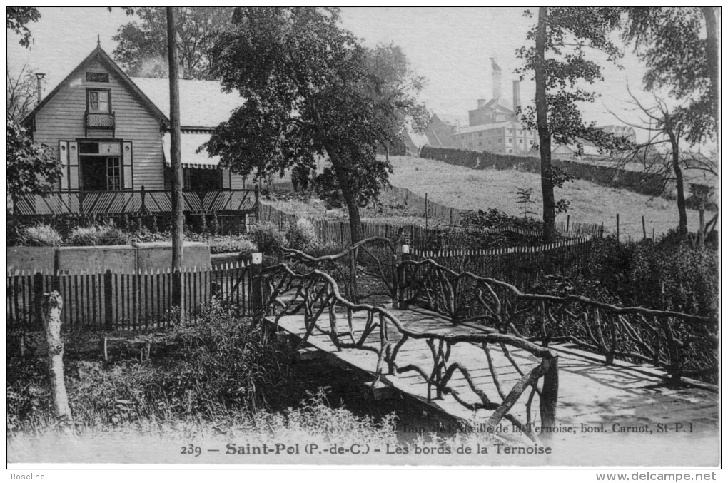 62  SAINT POL SUR TERNOISE  PAS DE CALAIS  - LES  BORDS  TERNOISE  -  CPA  N/B  9x14  BE - Saint Pol Sur Ternoise