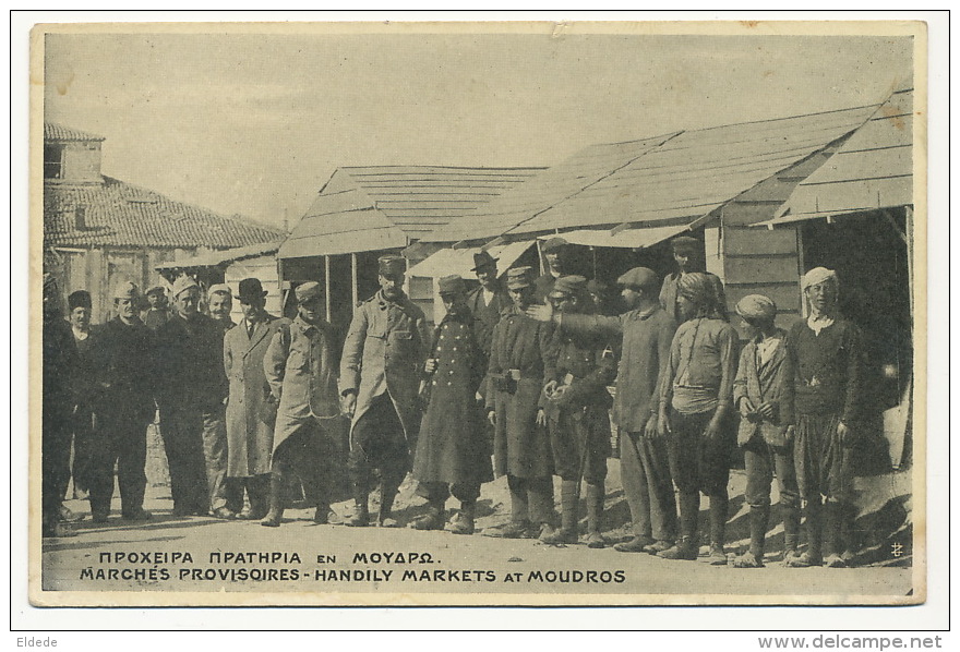 Moudros Marchés Provisoires Guerre 1914 Cachet Tresor Postes  506 1916 - Grecia