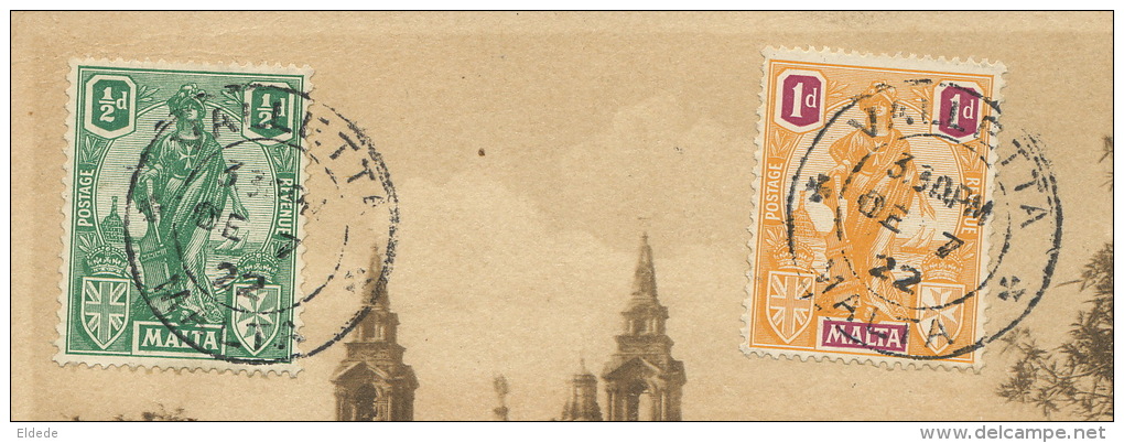 Malta RC Parish Church And Weslayan Chapel Floriana Maximum Card Ordre De Malte - Malte