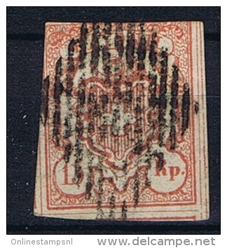 Switserland/Schweiz:  1852 Rayon III Used Mi 12 - 1843-1852 Federal & Cantonal Stamps