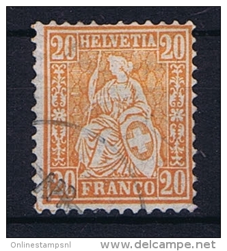 Switserland/Schweiz:  1881 Mi 40  Used Cancel Believed To Be Fake Space Filler - Oblitérés