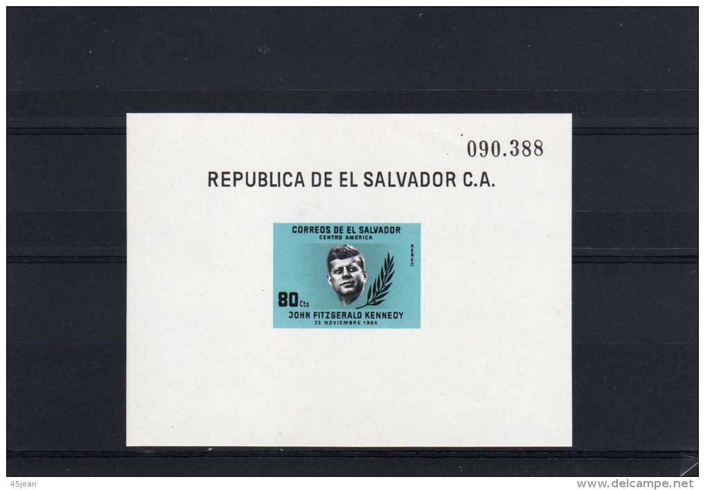 Salvador: 1964 Les 2 Bloc Feuillet  N°20-21 MNH** Anniversaire De La Mort Du Président John F . Kennedy - Kennedy (John F.)