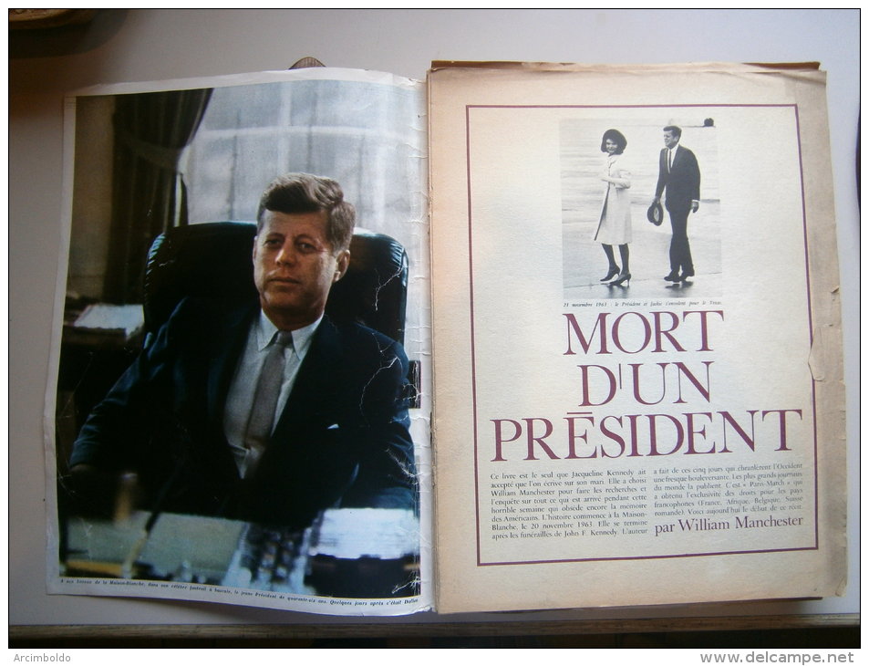 Paris Match Hors Série 1963 : Mort D'un Président (Kennedy) Par William Manchester - Geschiedenis