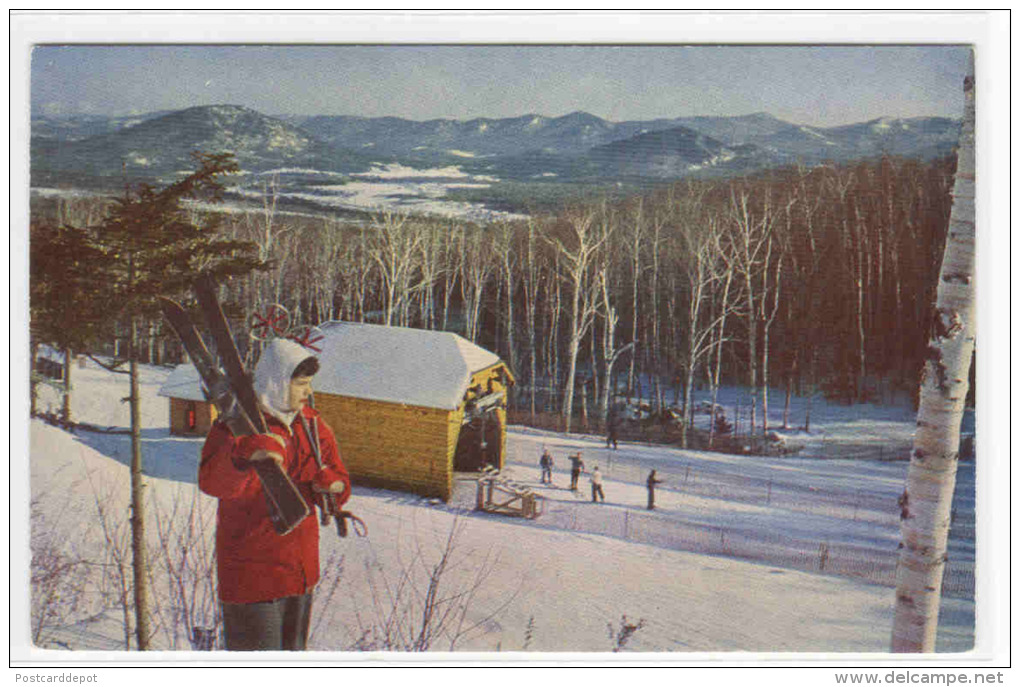 Skiing Mt Whiteface Mt Wilmington Adirondacks New York Postcard - Adirondack