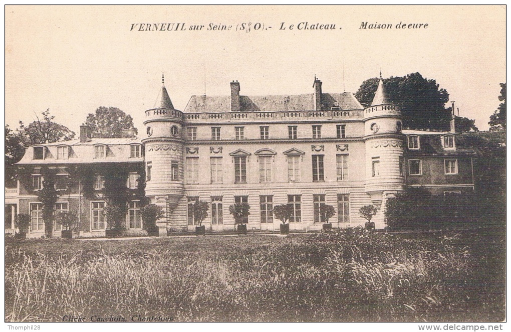 VERNEUIL-sur-SEINE (S.&O.) - Le Château, Maison De Cure De Régime, Repos, Convalescence - Non Circulée, 2 Scans - Verneuil Sur Seine
