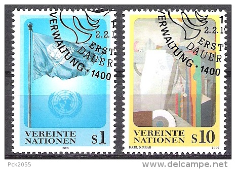 UNO Wien 1996 MiNr.203-204 O Gest.  ( 764 ) - Usados