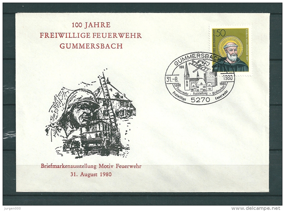 DUITSLAND, 31/08/1980 100 Jahre Freiwillige Feuerwehr  -  GUMMERSBACH  (GA9822) - Sapeurs-Pompiers