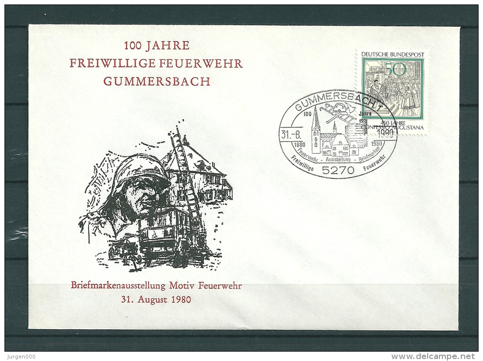 DUITSLAND, 31/08/1980 100 Jahre Freiwillige Feuerwehr  - GUMMERSBACH  (GA9834) - Brandweer