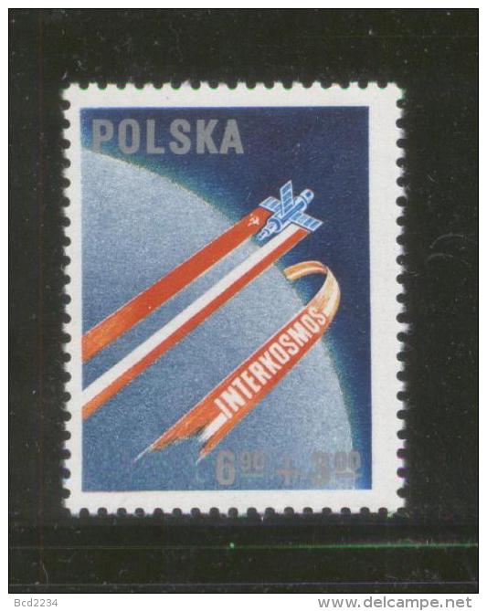 POLAND 1980 INTERNATIONAL SPACE CO-OPERATION TECHNICAL RESEARCH INTERKOSMOS STAMP FROM MS NHM Cosmos Satellite Earth - Europe