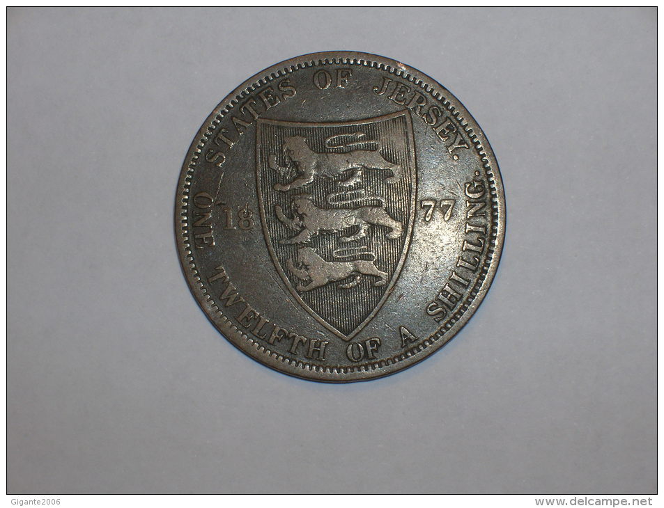 Jersey 1/12 Shilling 1877 (5078) - Jersey