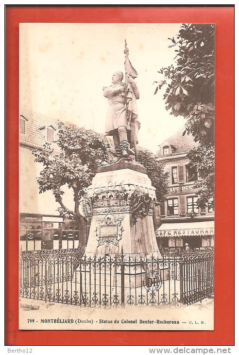 Montbéliard  Statue Du Colonel Denfer Rochereau - Monuments Aux Morts