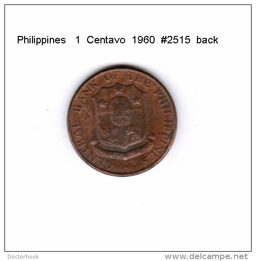 PHILIPPINES    1  CENTAVO  1960  (KM # 186) - Philippinen