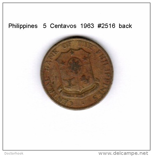 PHILIPPINES    5  CENTAVOS  1963  (KM # 187) - Filippijnen