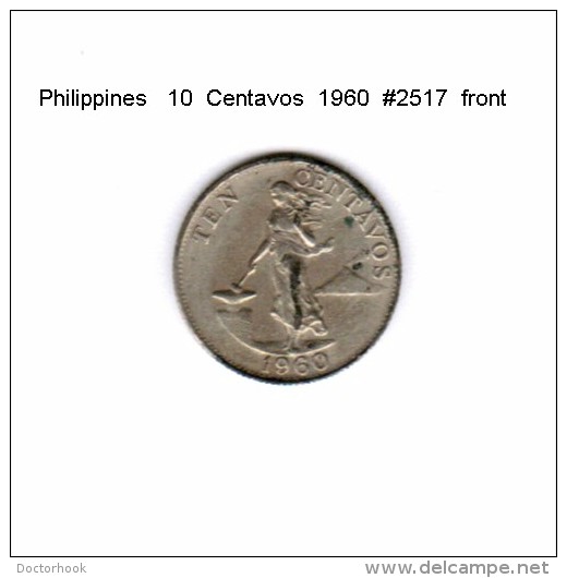 PHILIPPINES    10  CENTAVOS  1960  (KM # 188) - Philippinen