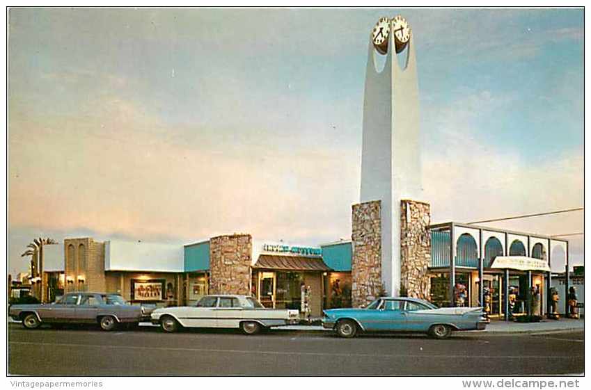 210847-Arizona, Scottsdale, McGee's Indian Museum, Clock Tower Building, 60s Cars - Scottsdale