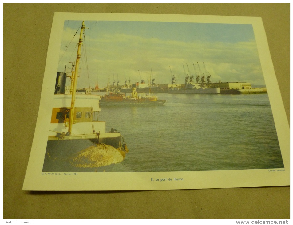 Cliché Lhommet De 1954  (27cm X 21cm)   Gros Cargos Et Navires Dans Le Port Du HAVRE....envoi Gratuit - Bateaux