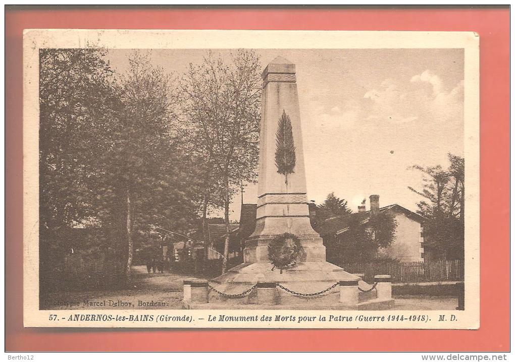 Andernos Les Bains   Monument Aux Morts - Monumentos A Los Caídos