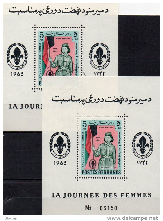 Rotes Kreuz Frauentag 1964 Pfadfinder Afghanistan Block 47 ** Plus O 3€ Foglietti M/s Women Bloc Scout Sheet Bf Afghanes - Afghanistan