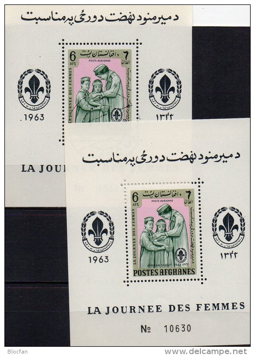 Rotes Kreuz Frauentag 1964 Pfadfinder Afghanistan Block 48 ** Plus O 3€ Foglietti M/s Women Bloc Scout Sheet Bf Afghanes - Afghanistan