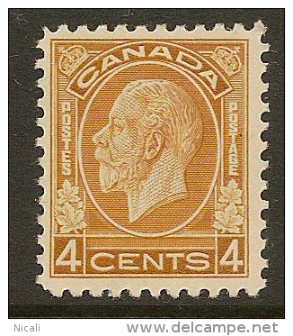 CANADA 1932 KGV 4c Yellow-brown SG 258 HM CR1 - Ungebraucht