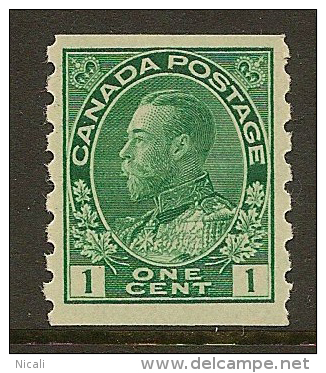 CANADA 1912 KGV 1c Coil Imperf X P8 SG 219 HM #GK1 - Neufs