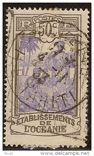 OCEANIC SETTLEMENTS 1913 50c Kanakas SG 56 U YZ325 - Used Stamps