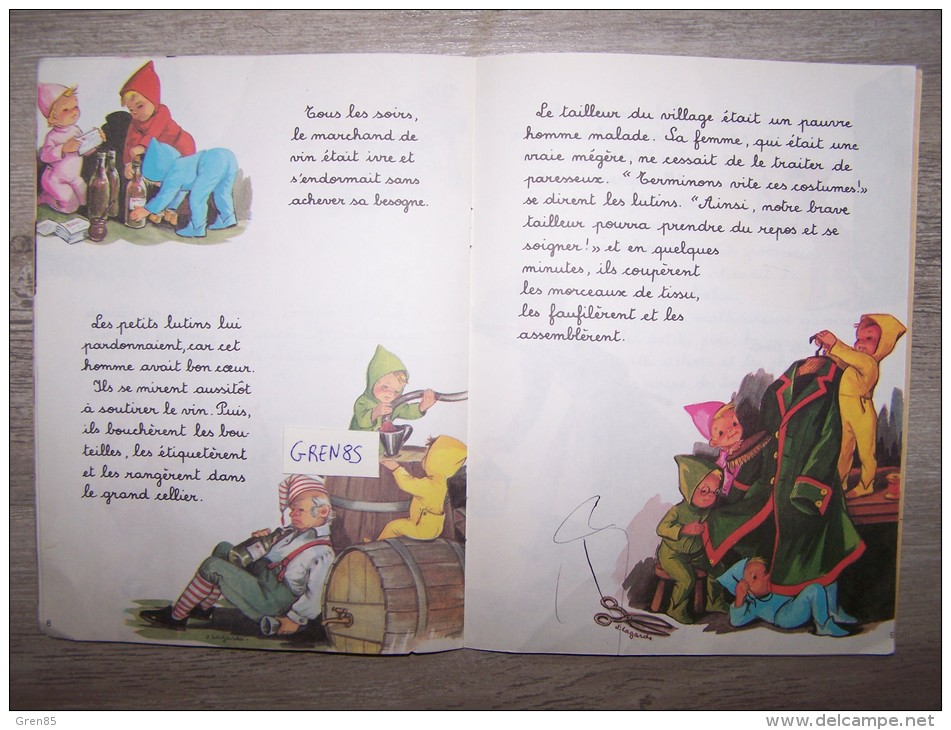 @ CONTE " LES PETITS LUTINS " ILLUSTRE ILLUSTRATIONS DESSINS DE JEANNE LAGARDE ( DANS LE GOUT DE GERMAINE BOURET ) HEMMA - Contes