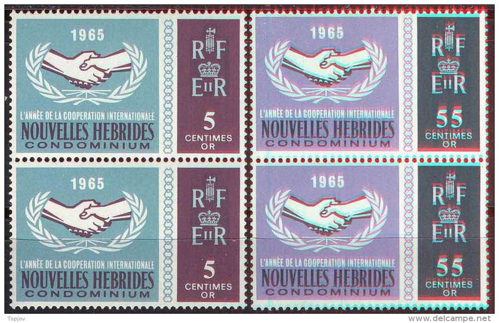 NOUVELLES HEBRIDES - NEW HEBRIDES - COOPERATION In PAIRS - **MNH - 1965 - Unused Stamps