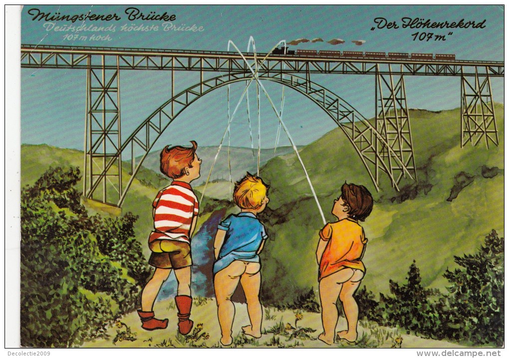 ZS48447  Mungsiener Bruke Children Enfant Train Chemin A Fer    2 Scans - Tarjetas Humorísticas