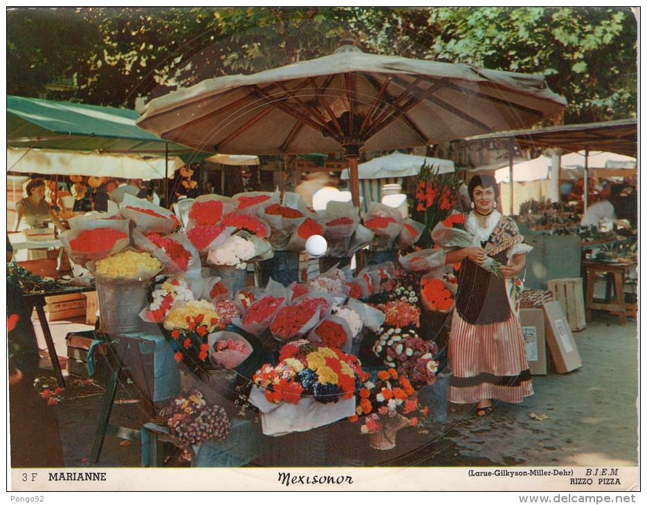 Cpsm Disque 45 Tours : Mexisonor, Marché Aux Fleurs, 3f Marianne, RIZZO PIZZA - A Systèmes