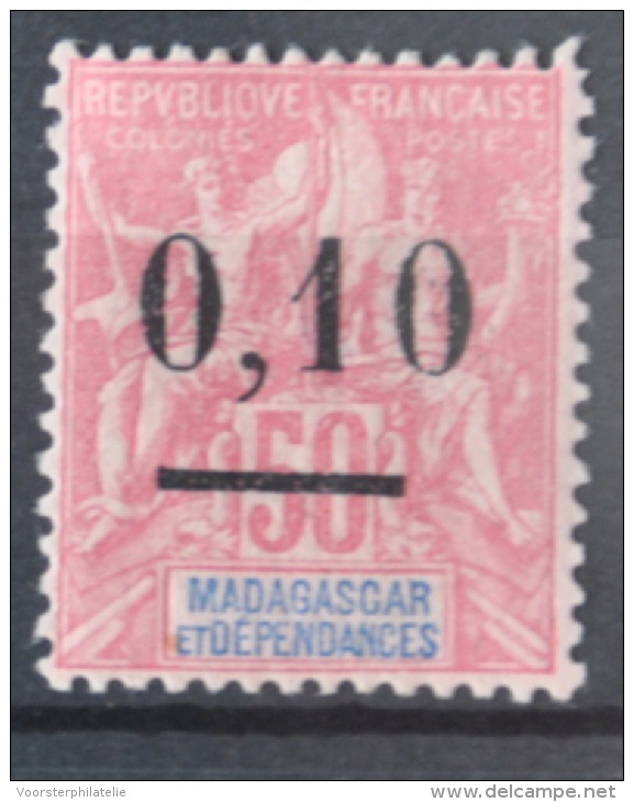 P 252 ++ MADAGASCAR 1902  HINGED PLAK(REST) - Madagascar (1960-...)