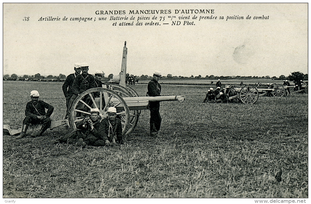 GRANDES MANOEUVRES D'AUTOMNE ARTILLERIE DE CAMPAGNE 1907 - Manovre