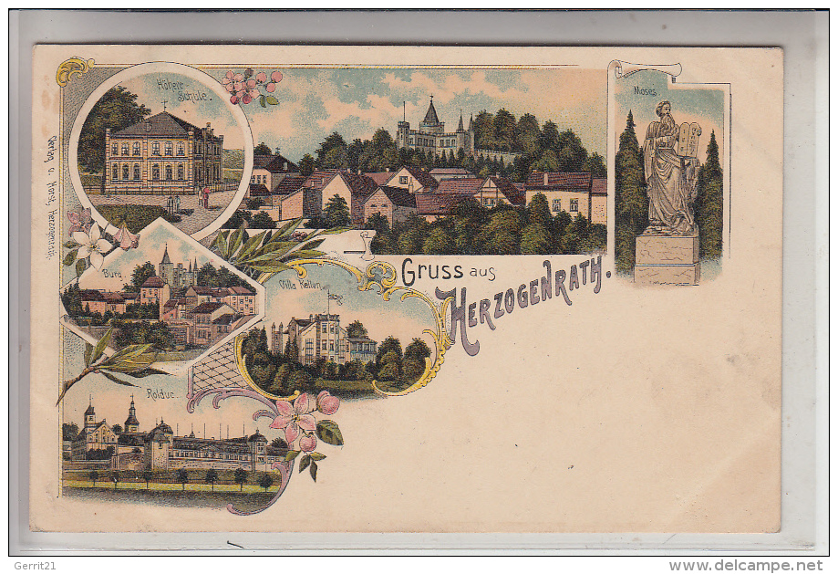 5120 HERZOGENRATH, Gruss Aus....Lithographie 190... - Herzogenrath