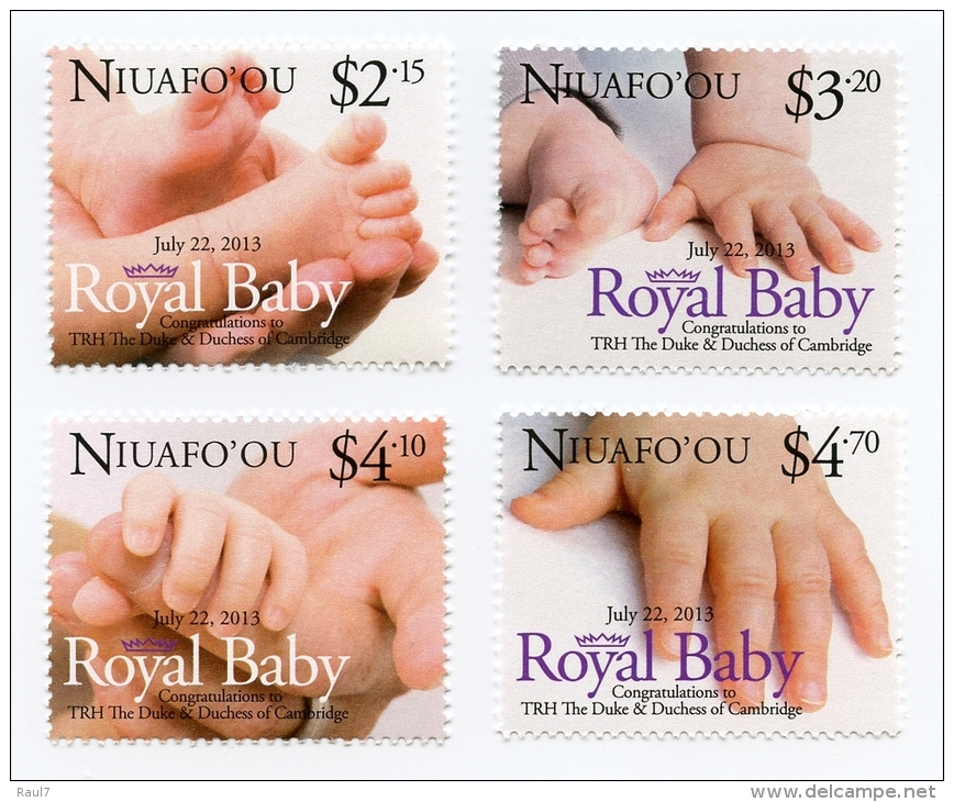 NIUAFO'OU - 2013 - Royal Baby  -  4val Neufs // Mnh - Tonga (1970-...)