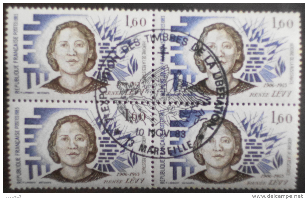 COIN DATE 10 Novembre 1983 RENEE LEVY EXPOSITION Des TIMBRES De La LIBERATION MARSEILLE 2293 - 1980-1989