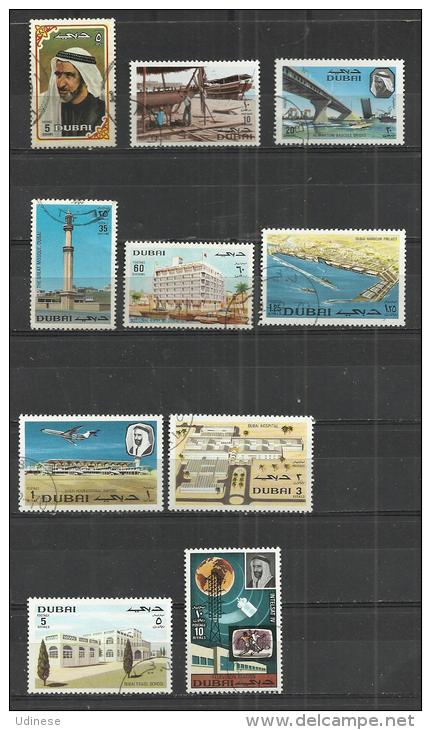 DUBAI 1971 - DEFINITIVES - FULL SET - USED OBLITERE GESTEMPELT USADO - Dubai