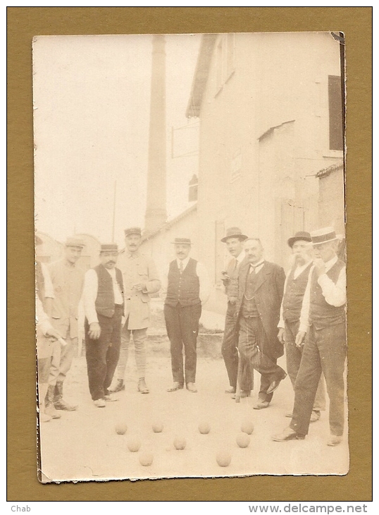 BELLE PETITE PHOTO ANCIENNE - BOULES - BOULISTES - PETANQUE - Bocce