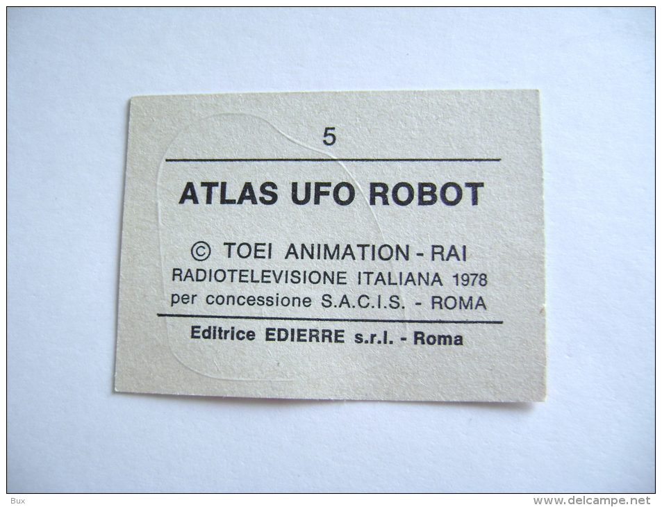 1978  1 FIGURINA  ATLAS UFO ROBOT   RAI  EDIERRE  ROMA    COME DA FOTO - Other & Unclassified