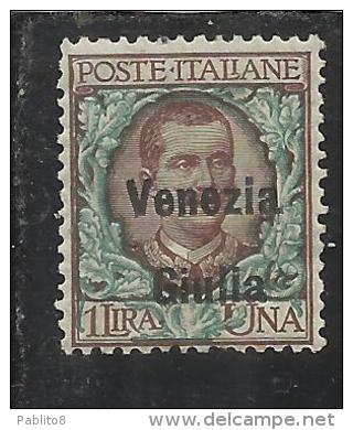 VENEZIA GIULIA 1918 - 1919 SOPRASTAMPATO D´ITALIA ITALY OVERPRINTED LIRE 1 MNH BEN CENTRATO - Venezia Giulia