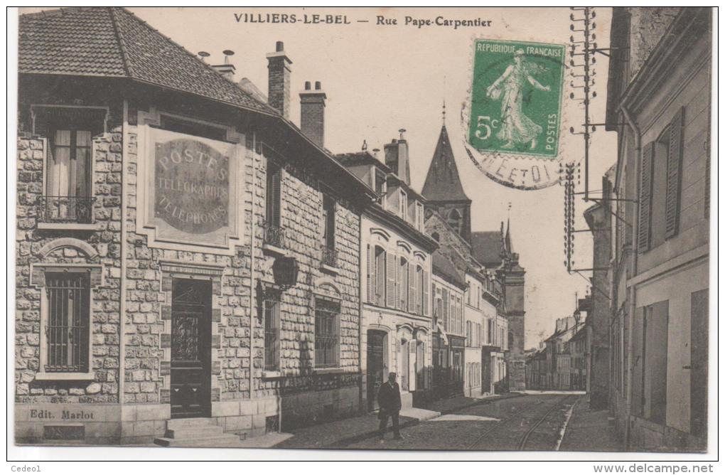 VILLIERS LE BEL  RUE PAPE CARPENTIER   POSTES TELEGRAPHES - Villiers Le Bel