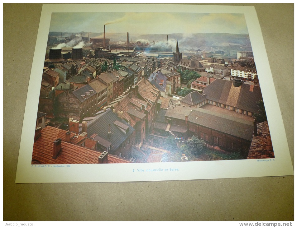 Cliché   Année 1956  (27cm X 21cm)   La Ville Industrielle   En SARRE (Allemagne)               Envoi Gratuit - Lieux