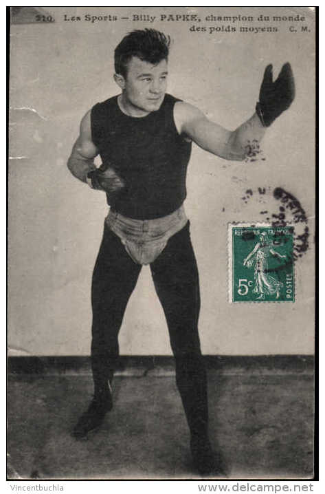 Les Sports - Billy PAPKE, Champion Du Monde Des Poids Moyen - Boxe