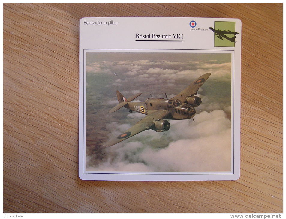 BRISTOL Beaufort MK 1 Bombardier Torpilleur Grande Bretagne  FICHE AVION Avec Description    Aircraft Aviation - Avions