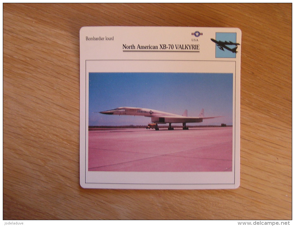 NORTH AMERICAN XB-70 Valkyrie Bombardier Lourd  USA  FICHE AVION Avec Description    Aircraft Aviation - Vliegtuigen