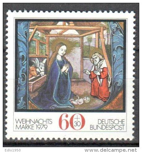 Germany BRD 1979 Christmas  Art. Initial Michel 1032 MNH (**). - Nuovi