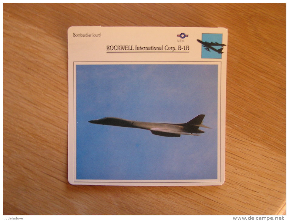 ROCKWELL International Corp. B-1B  Bombardier Lourd  USA  FICHE AVION Avec Description    Aircraft Aviation - Airplanes