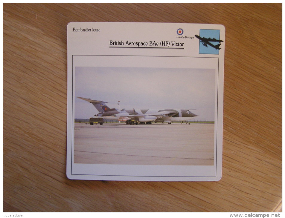 BRITISH AEROSPACE  BAe HP Victor Bombardier Lourd Grande Bretagne  FICHE AVION Avec Description    Aircraft Aviation - Aviones